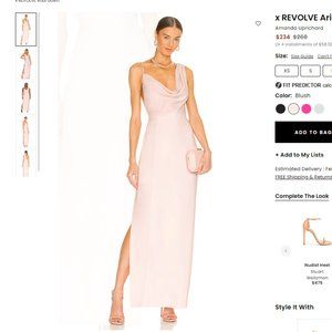 Amanda Uprichard Arial Blush Pink Bridesmaid Dress One Shoulder Full Length